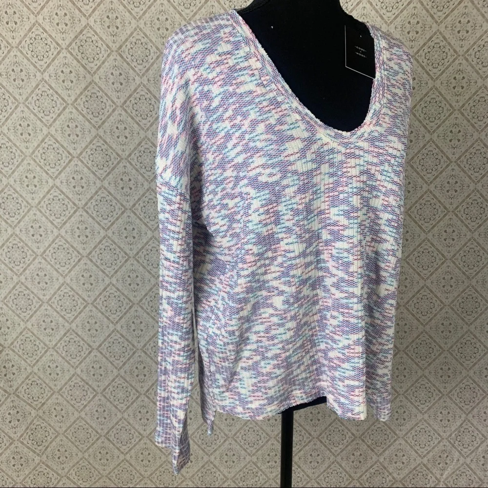 Stay Cozy and Stylish Code x Mode Space Dye Knit Lounge Top (NWT)